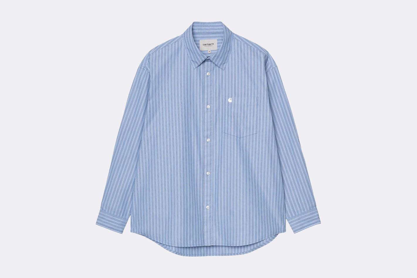 Camisa Carhartt WIP L/S Keene Shirt Azul de rayas para Hombre