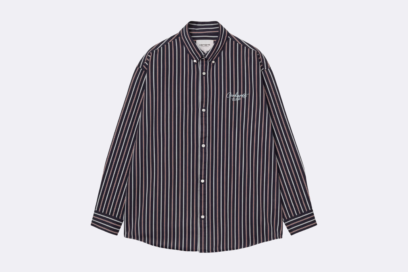 Camisa Carhartt WIP Palance Shirt Palance Stripe Dark Navy para hombre