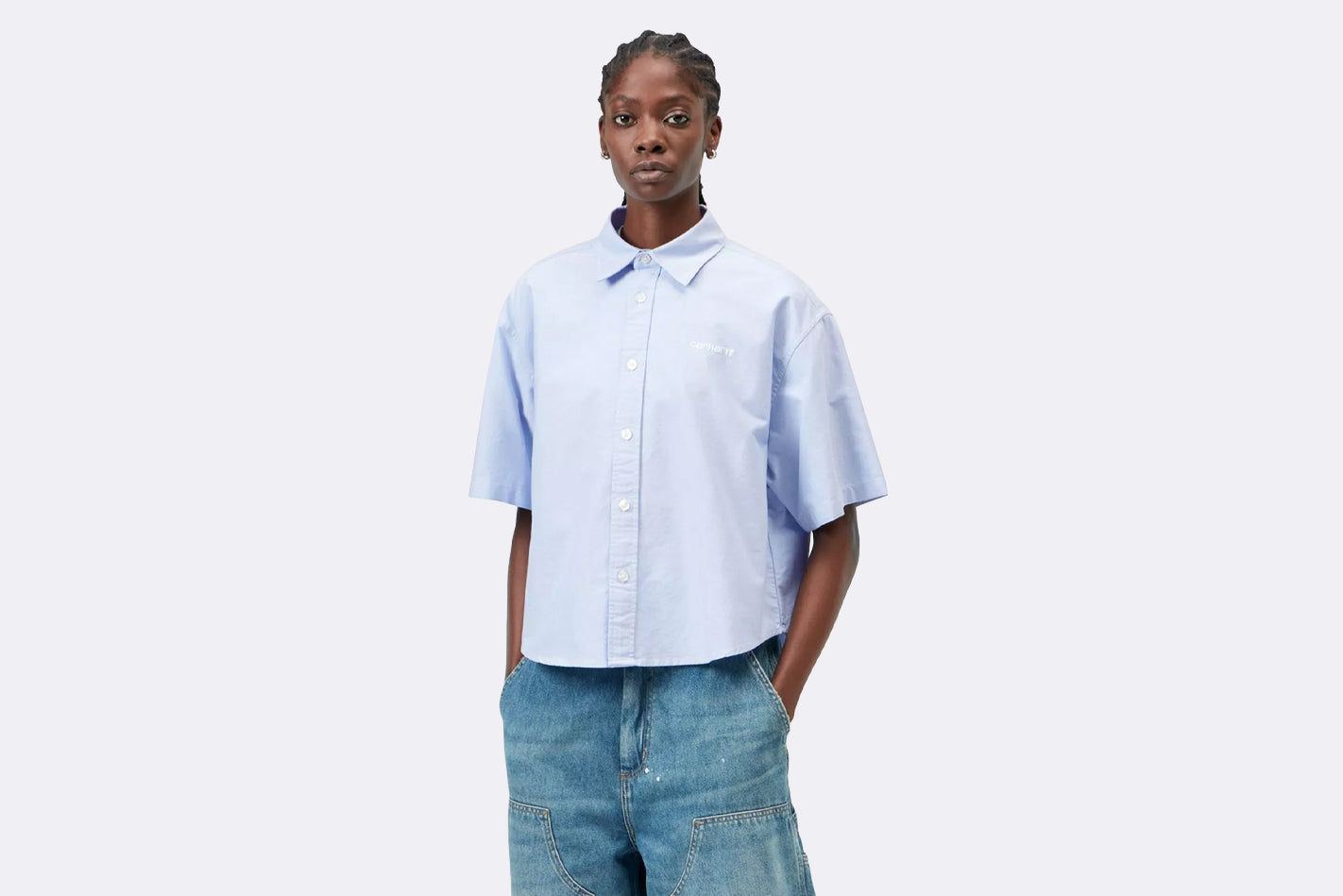 Camisa Carhartt WIP S/S Kaia Shirt Azul para Mujer