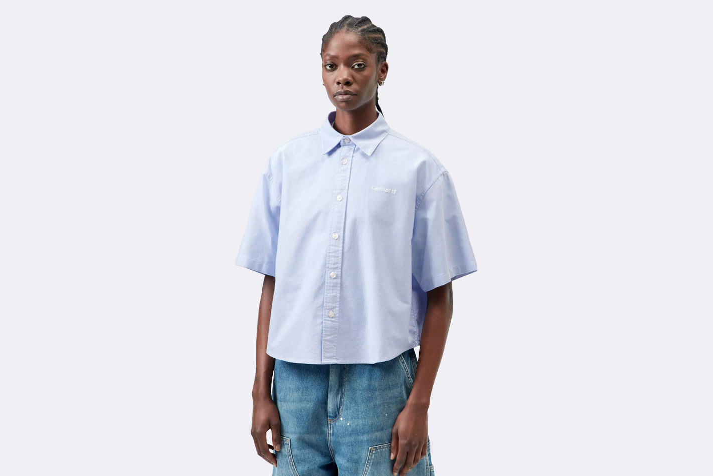 Camisa Carhartt WIP S/S Kaia Shirt Azul para Mujer