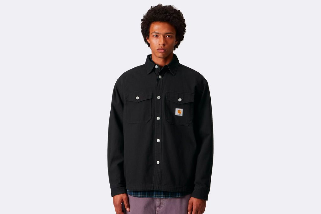 Camisa Carhartt WIP Selby Shirt Jac Black para hombre