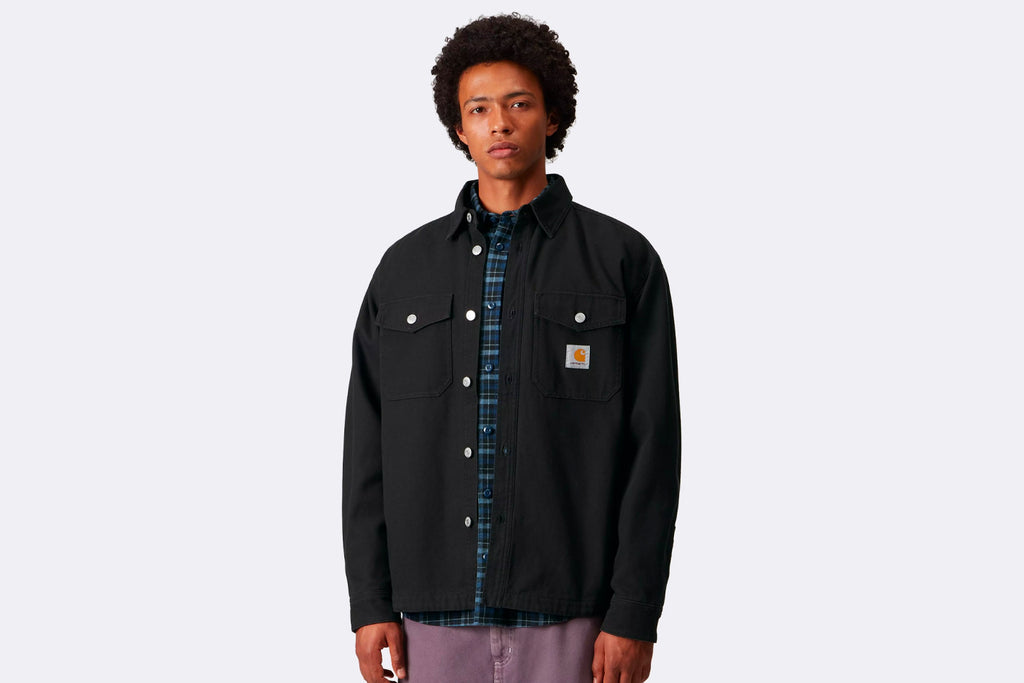 Camisa Carhartt WIP Selby Shirt Jac Black para hombre