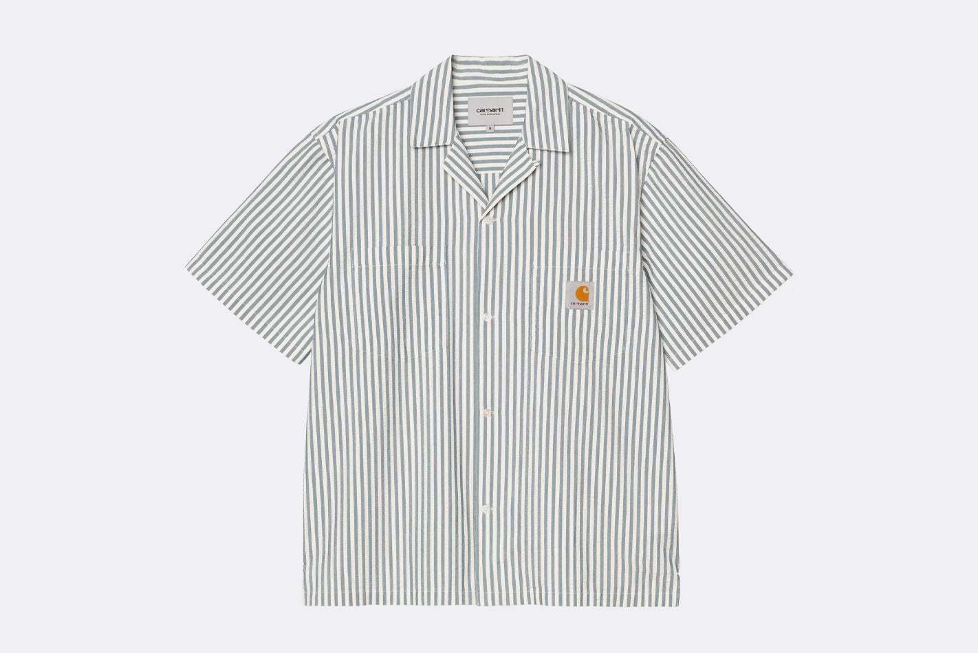 Camisa Carhartt WIP S/S Leavel Shirt Azul para Hombre