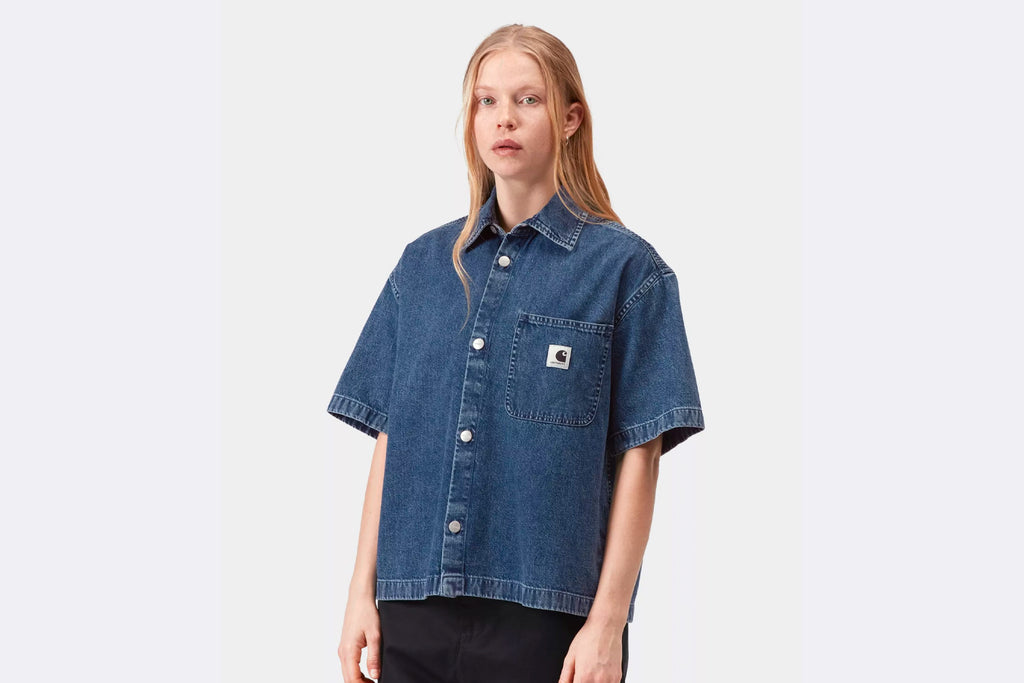 Camisa Carhartt WIP S/S Lovilia Shirt Azul para mujer