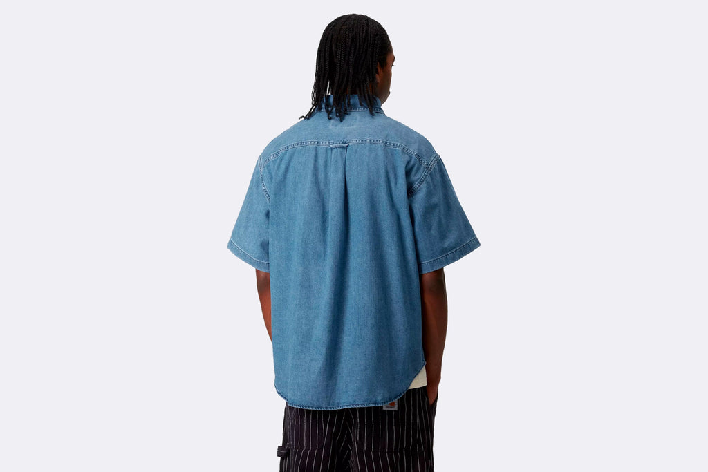 Camisa Carhartt WIP S/S Lucas Shirt Azul para Hombre