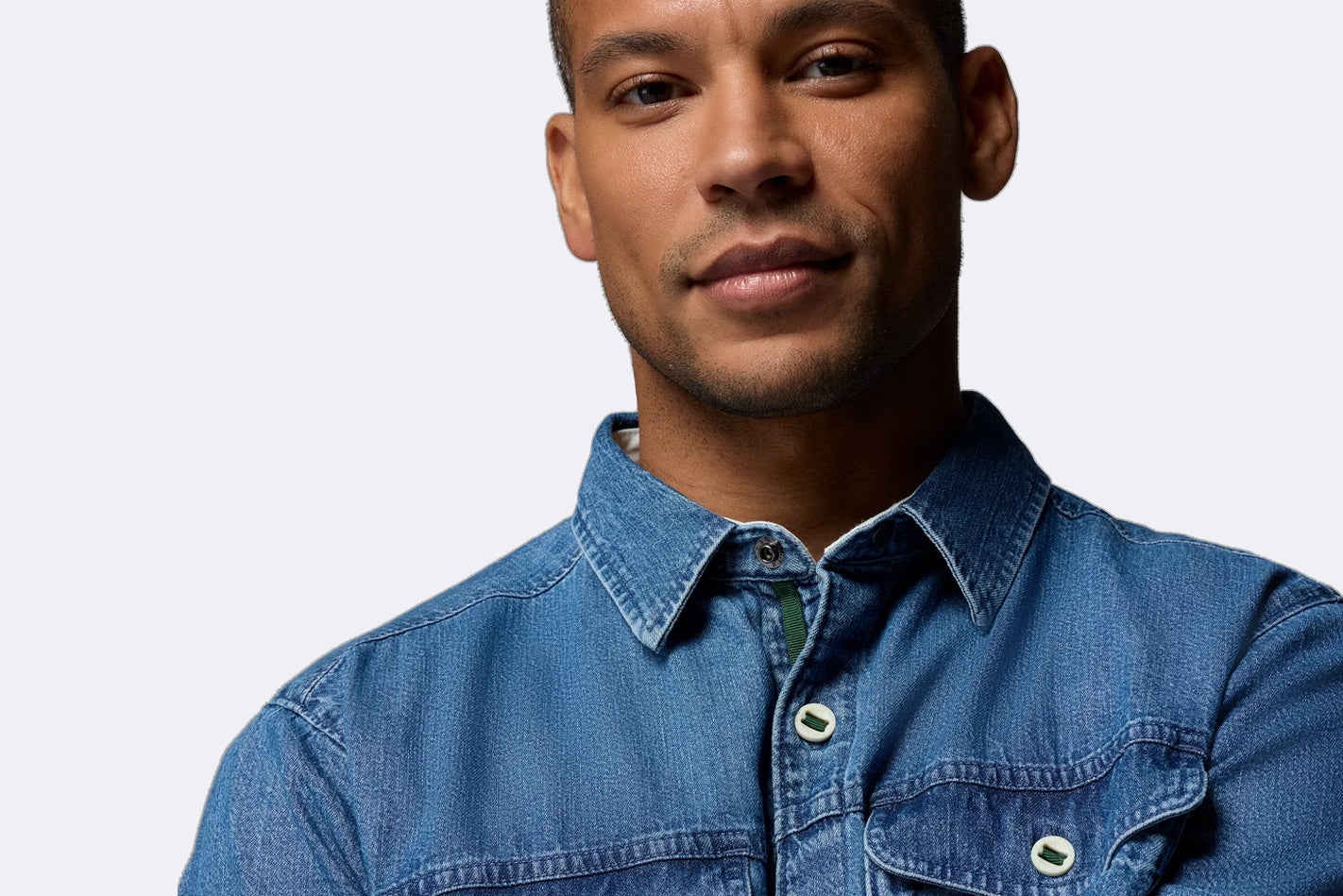 Camisa Columbia Acker Rock Twill SS Button Down Shirt Denim Unisex