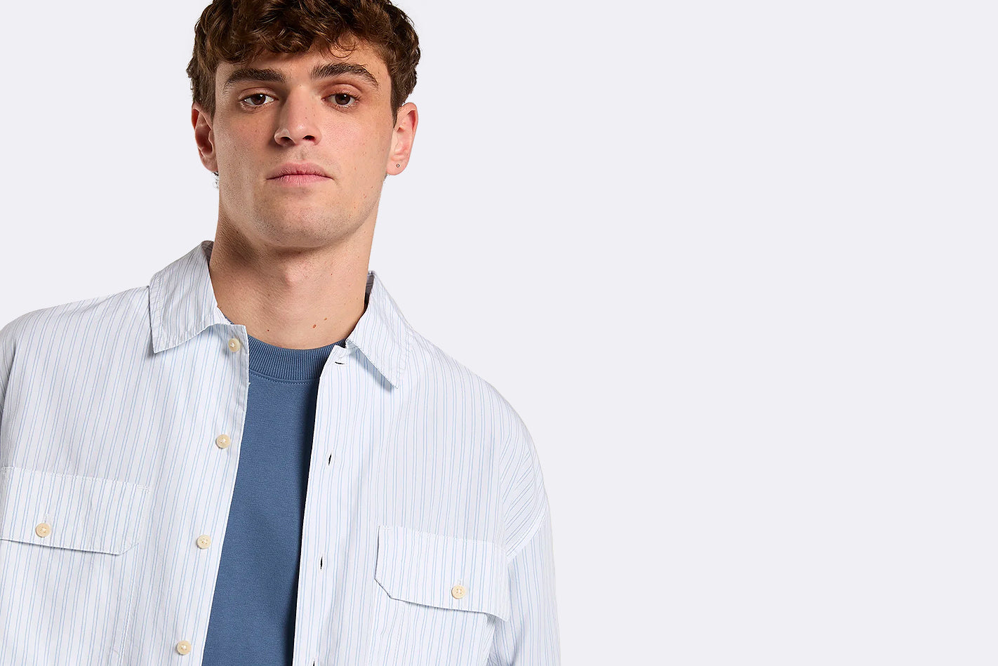 Camisa Dickies Supima Work Shirt LS Blanco para Hombre