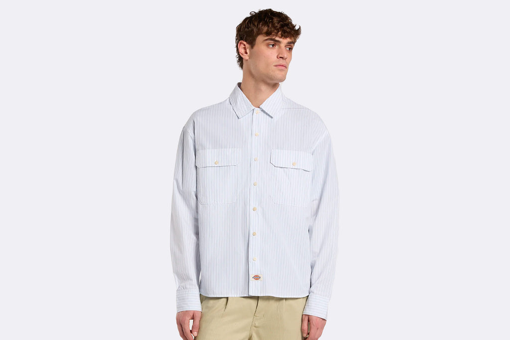 Camisa Dickies Supima Work Shirt LS Blanco para Hombre