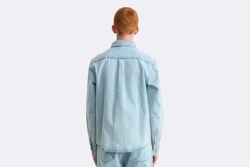 Camisa Edmmond Studios Duck Patch Denim Azul para hombre