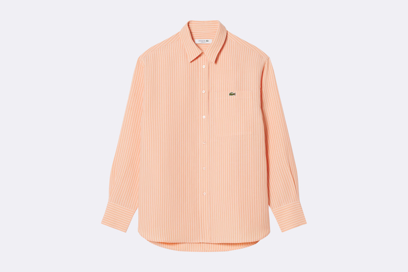 Camisa Lacoste Manga Larga Naranja mujer