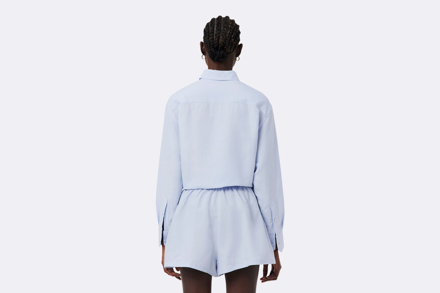 Camisa Lacoste Long Sleeved Shirt Azul para Mujer