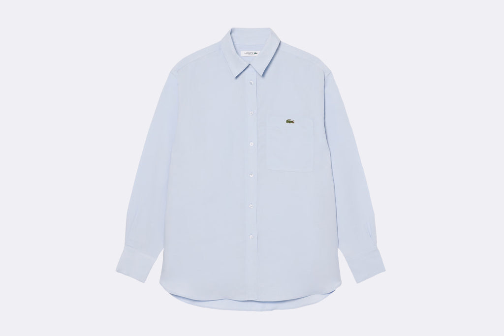 Camisa Lacoste Long Sleeved Shirt Azul para Mujer
