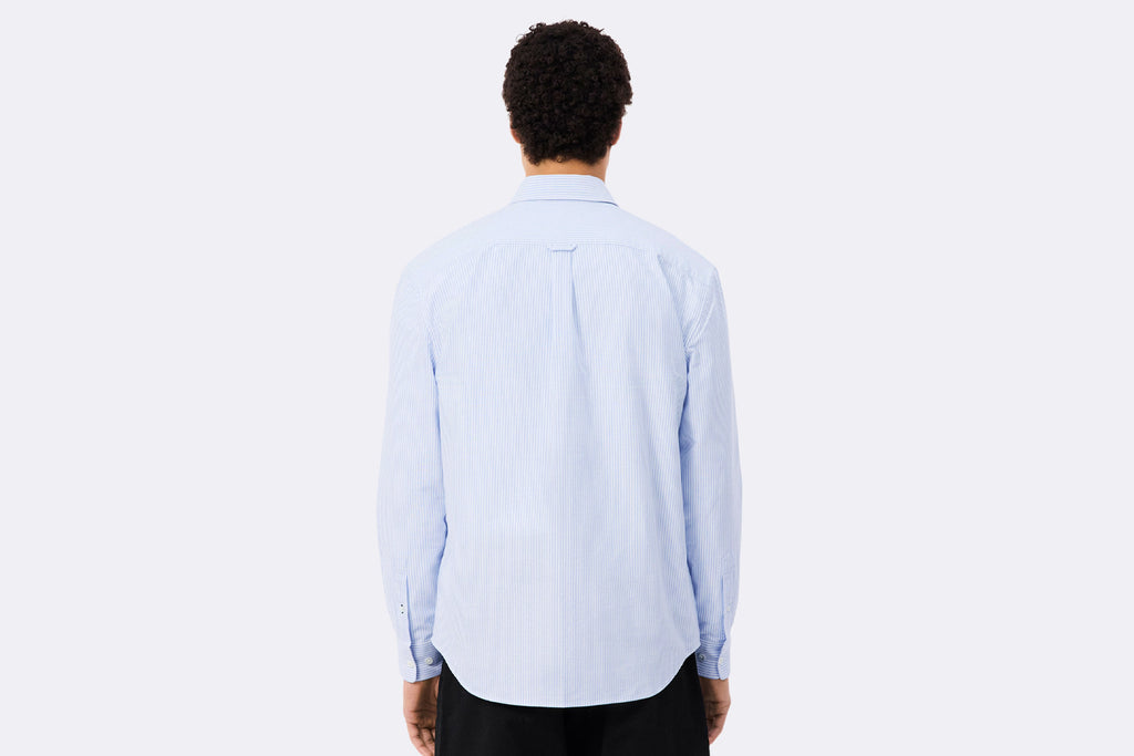 Camisa Lacoste de rayas azul para hombre