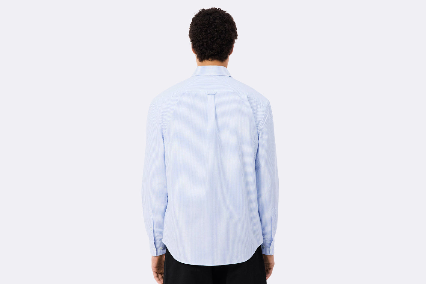 Camisa Lacoste de rayas azul para hombre