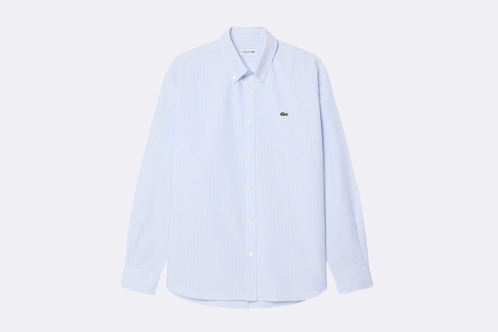 Camisa Lacoste de rayas azul para hombre