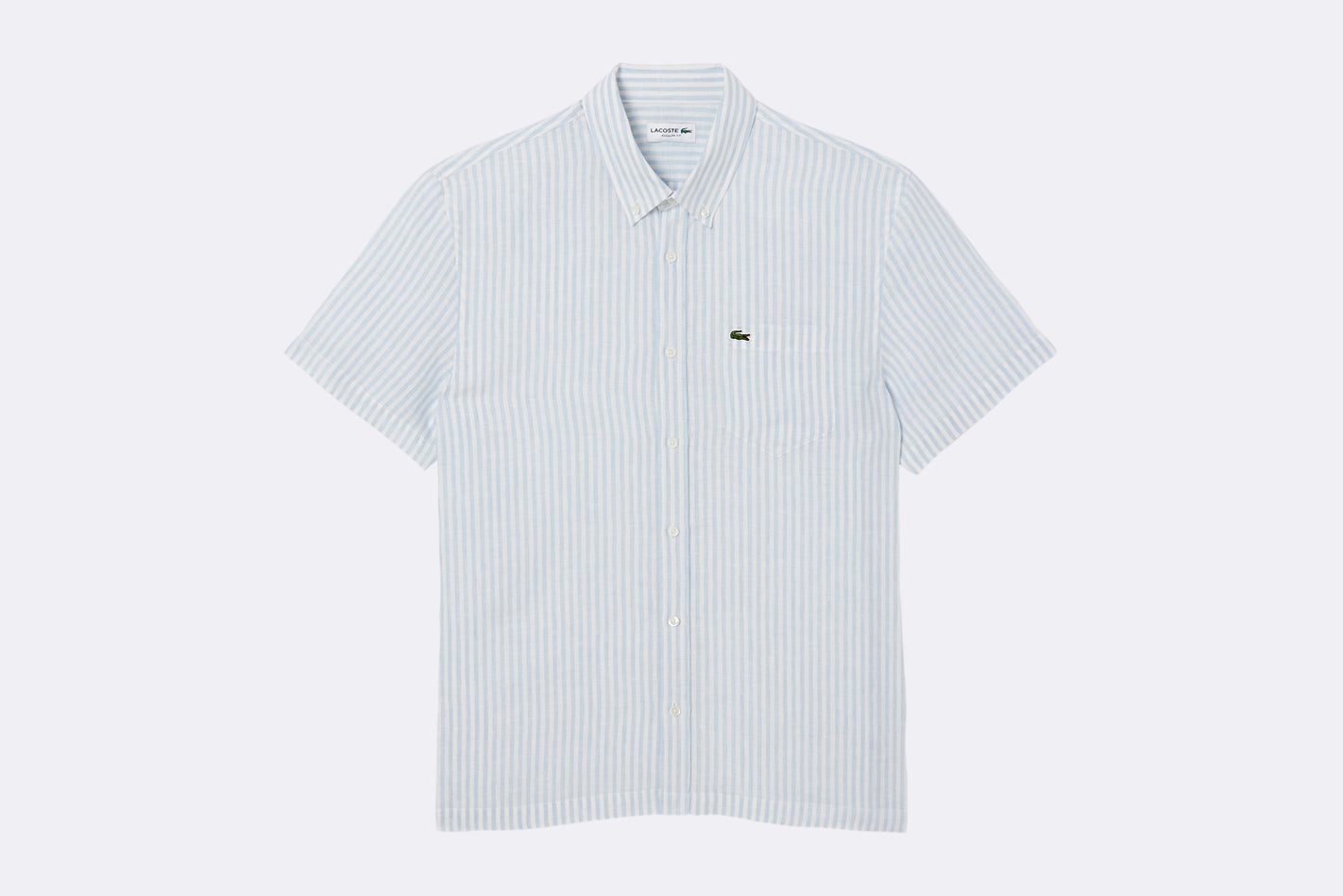 Camisa Lacoste Short Sleeve Casual Shirt Azul para Hombre