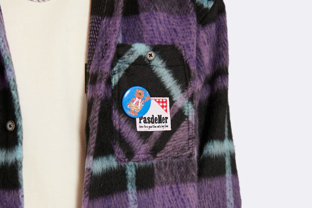 Camisa Pasdemer Not Long Time Shirt morado y negro para hombre
