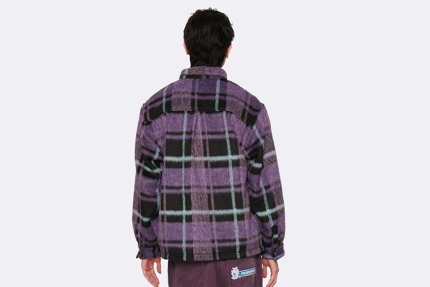 Camisa Pasdemer Not Long Time Shirt morado y negro para hombre