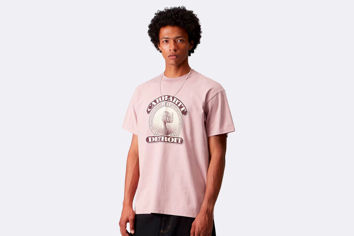 Camiseta Carhartt WIP Cold World T-shirt Rosa para hombre