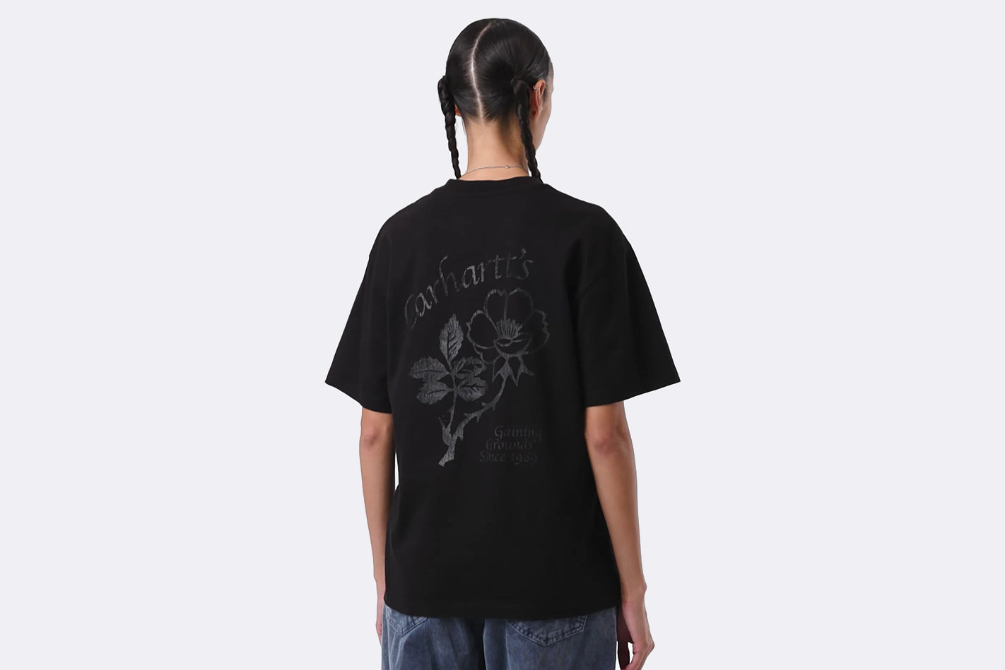 Camiseta Carhartt WIP Flourish T-shirt negro para mujer