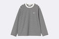 Carhartt WIP Wmns L/S Ezra T-Shirt Ezra Stripe, Black / Wax