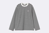 Carhartt WIP Wmns L/S Ezra T-Shirt Ezra Stripe, Black / Wax