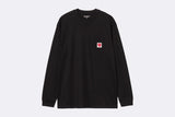 Camiseta Carhartt WIP L/S Pocket Heart T-shirt Black Red para hombre