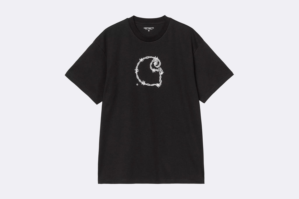 Camiseta Carhartt WIP SS Barbwire C T-shirt Negro para hombre