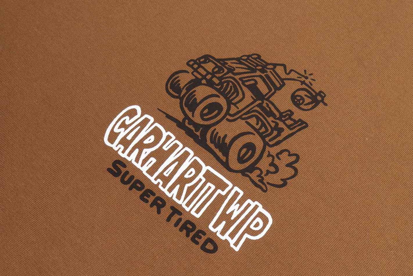 Camimseta marron de manga corta de Carhartt WIP para hombre, modelo Hot Rat. Detalle