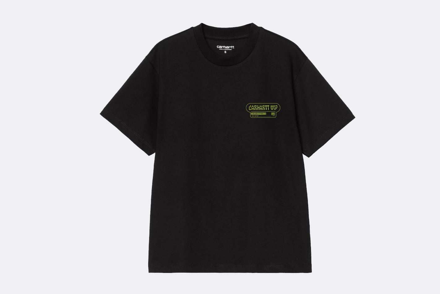 Camiseta negra de manga corta de Carhartt WIP modelo Wiptopia II para Mujer, vista frontal