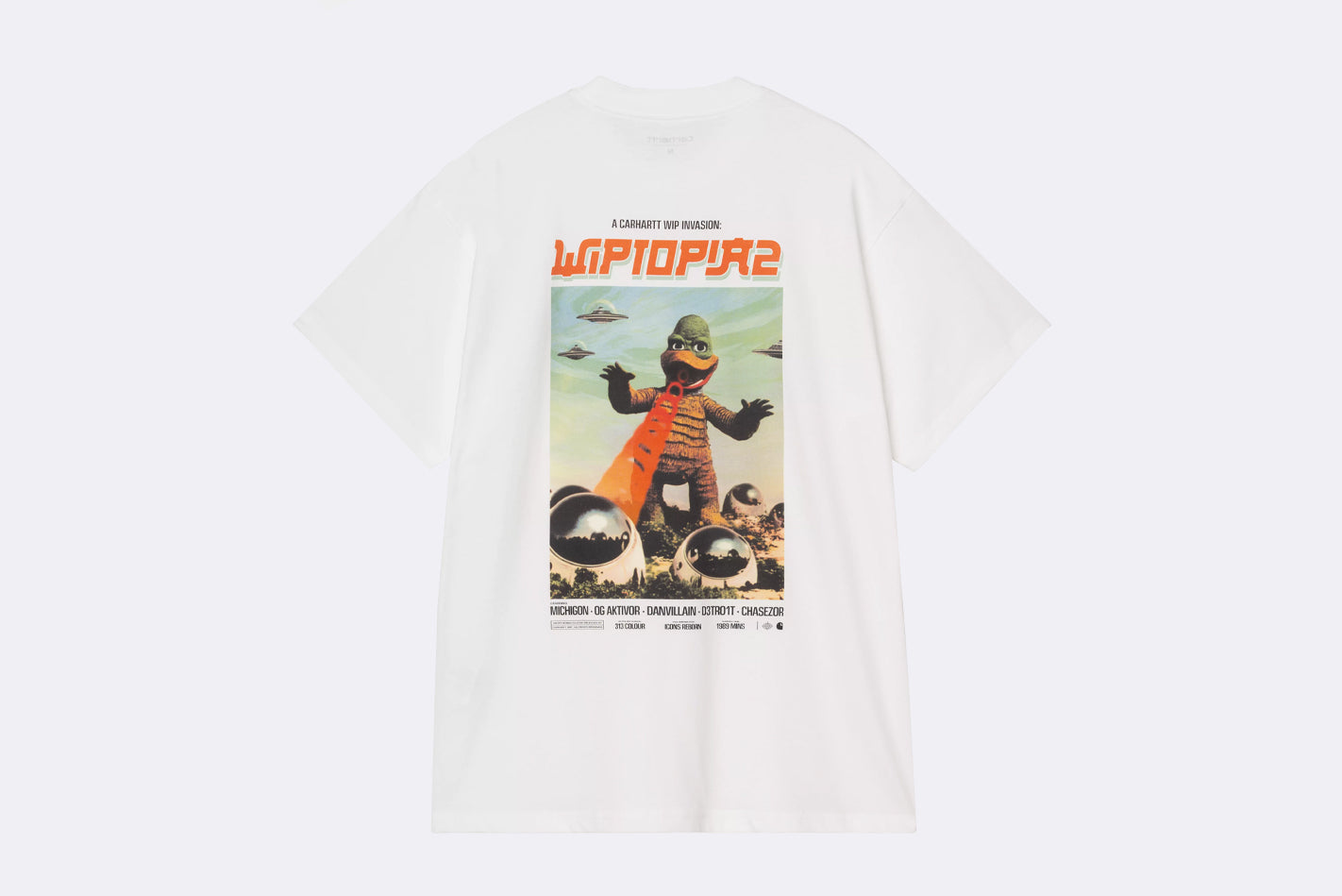 Camiseta blanca de manga corta Wiptopia II de Carhartt WIP para hombre, vista trasera
