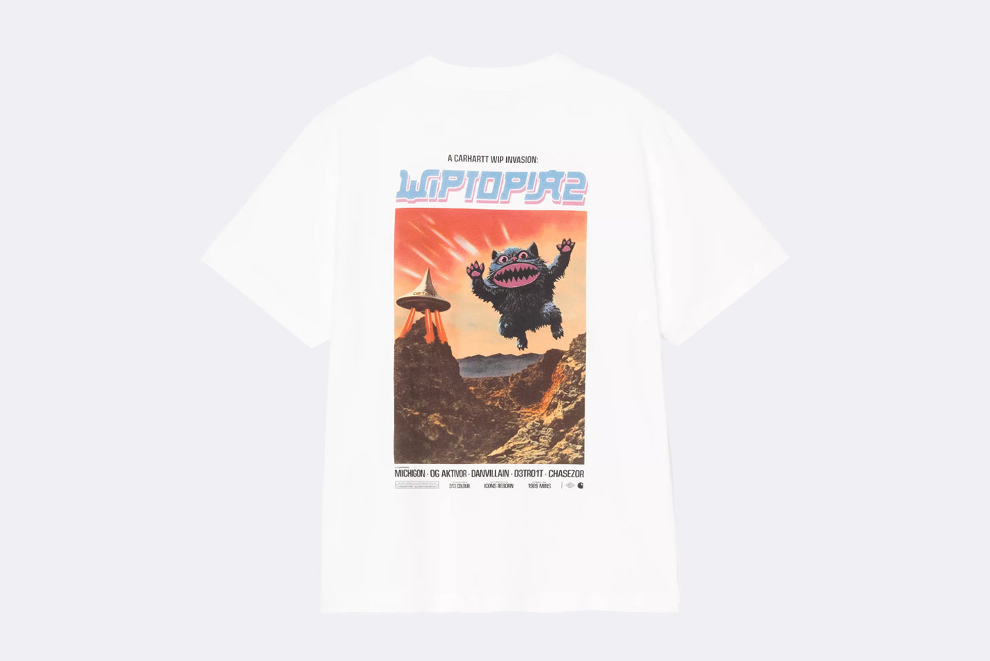 Camiseta blanca de manga corta de Carhartt WIP modelo Wiptopia II para Mujer, vista trasera
