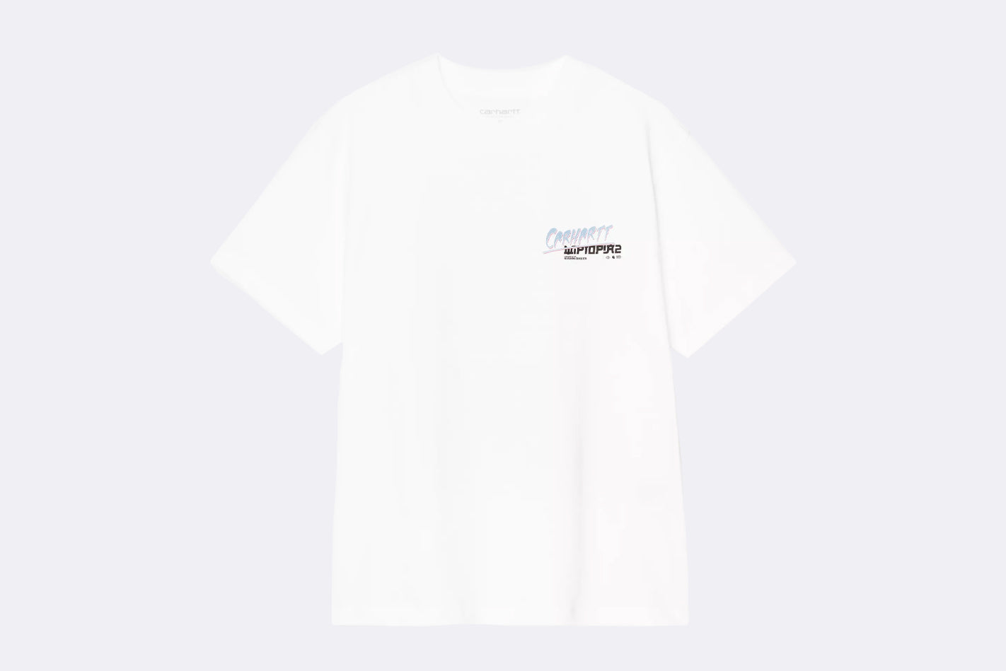 Camiseta blanca de manga corta de Carhartt WIP modelo Wiptopia II para Mujer, vista frontal