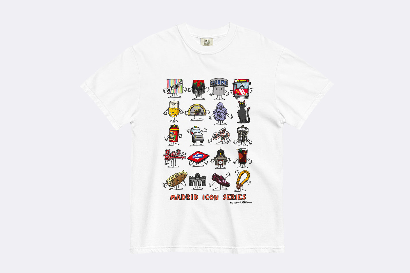 Camiseta CNSL Madrid Icon Series Tee 001 Blanco Unisex