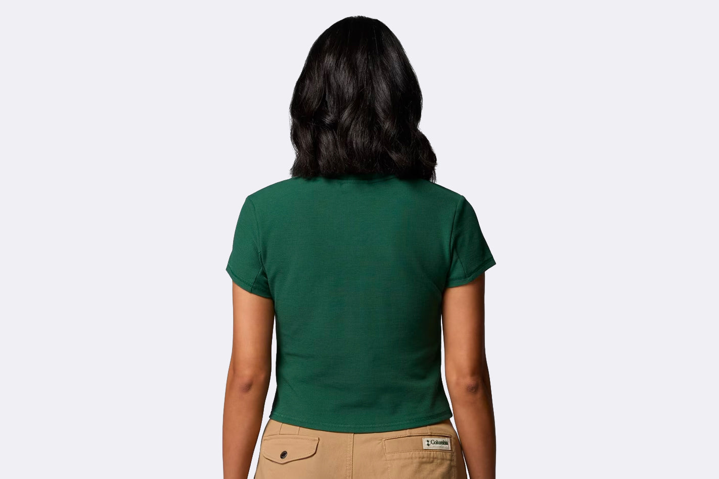 Camiseta Columbia Acker Rock Knit Short Sleeve Verde para Mujer