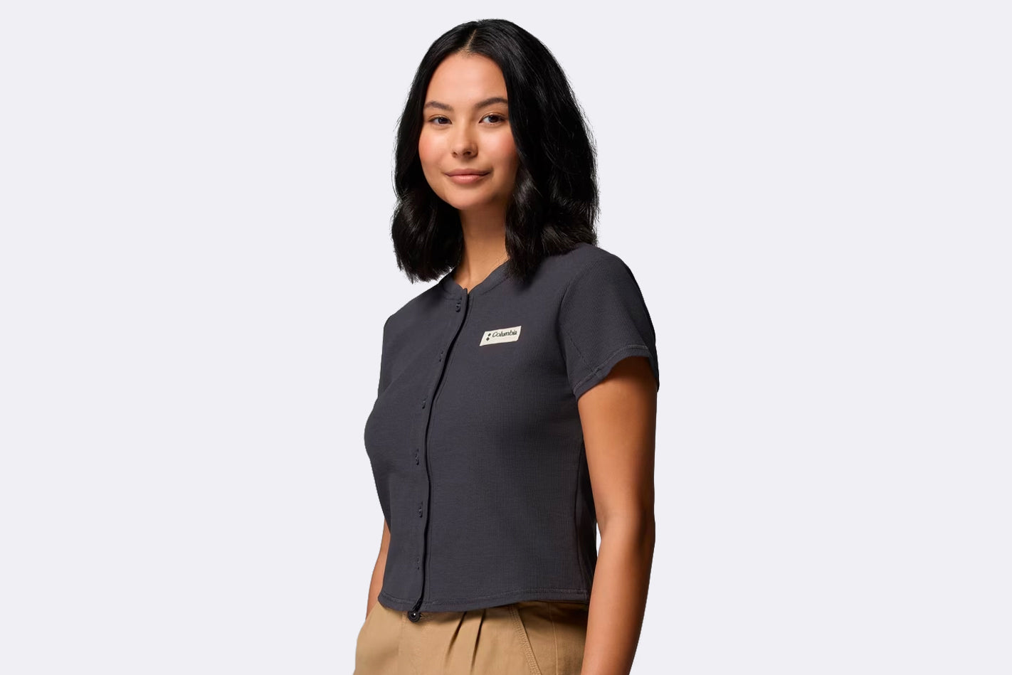 Camiseta Columbia Acker Rock Knit Short Sleeve Negro para Mujer
