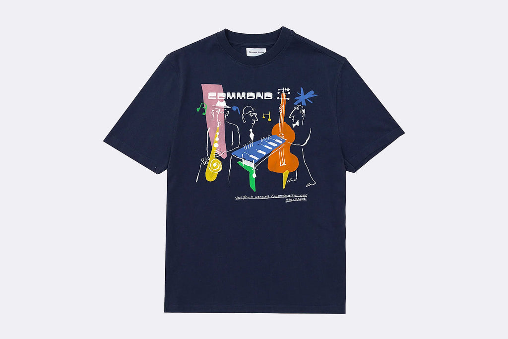 Camiseta Edmmond Studios Cassette Tee Azul Marino para Hombre