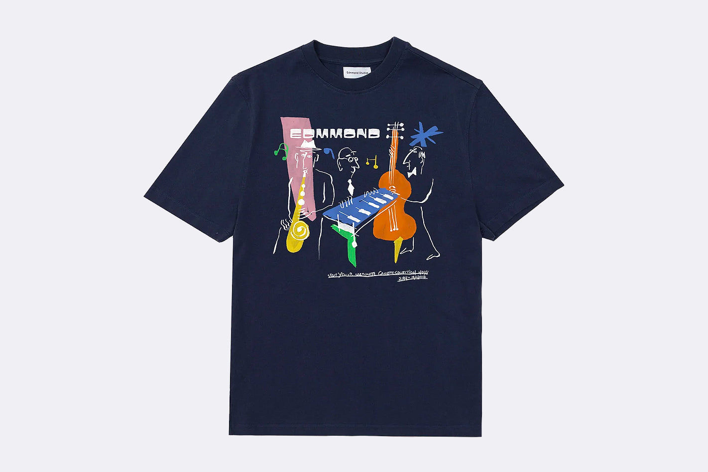 Camiseta Edmmond Studios Cassette Tee Azul Marino para Hombre