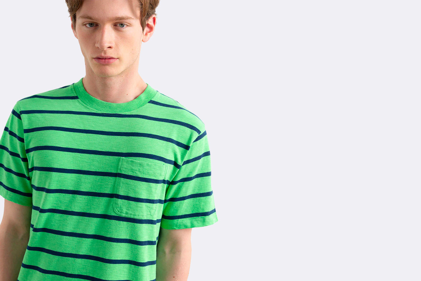 Edmmond Studios Flame Stripes Tee Plain Green