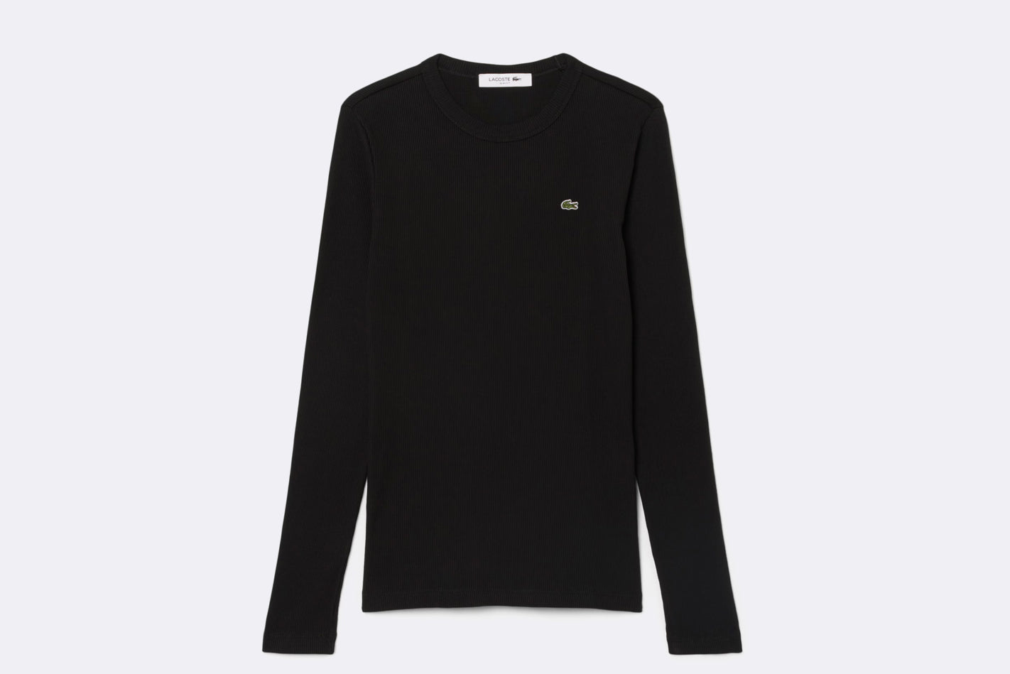 Camiseta Lacoste de manga larga negra para Mujer