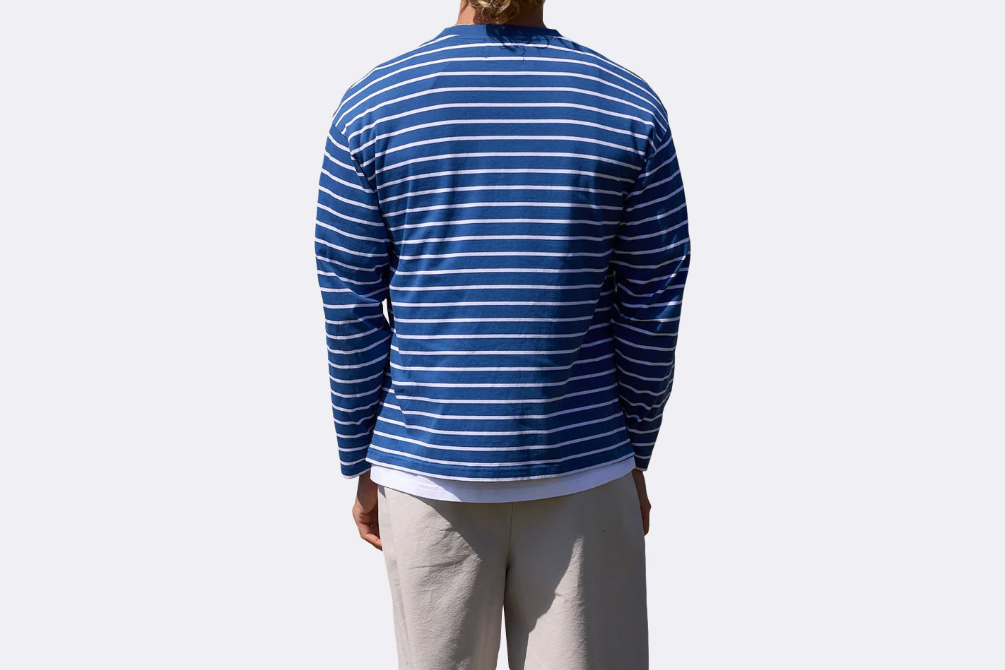 Camiseta NWHR Larga Rayas Azul Unisex