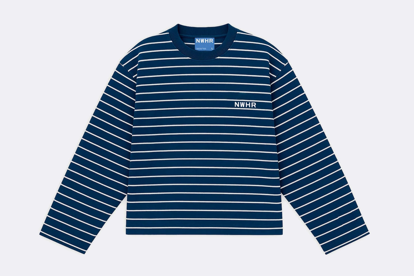 Camiseta NWHR Larga Rayas Azul Unisex