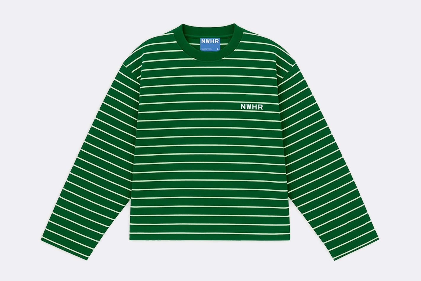 Camiseta NWHR Larga Rayas Verde Unisex