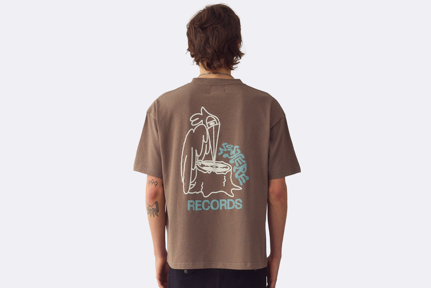 Camiseta NWHR Nowhere Records Tee Marron Unisex
