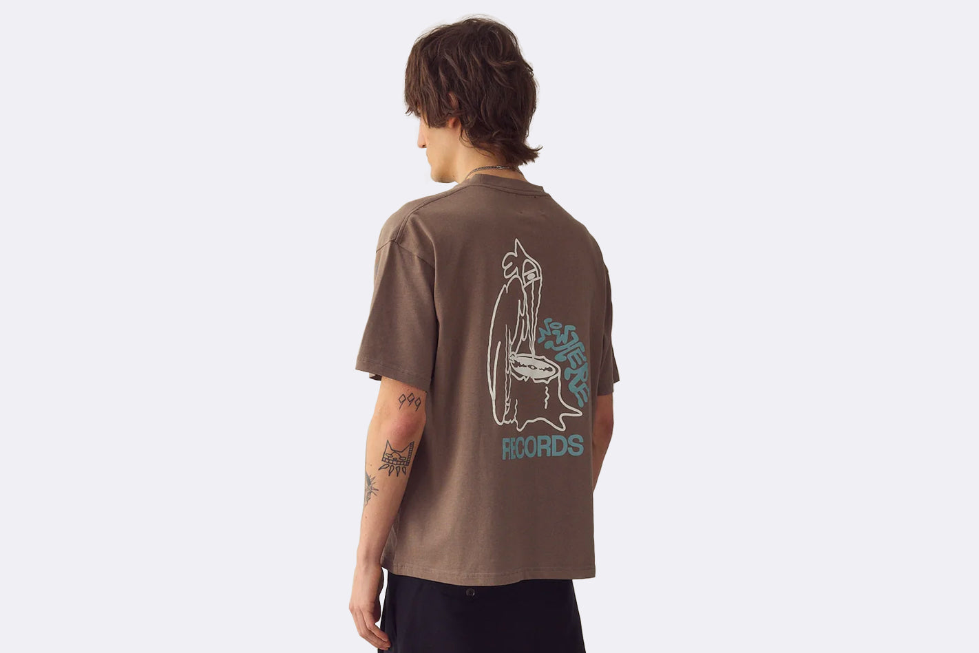Camiseta NWHR Nowhere Records Tee Marron Unisex