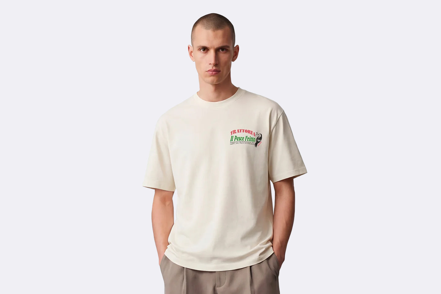 Camiseta Pas De Mer Trattoria T-shirt Beige para Hombre