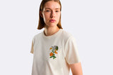 Camiseta The North Face Flora Embro Tee Beige para mujer