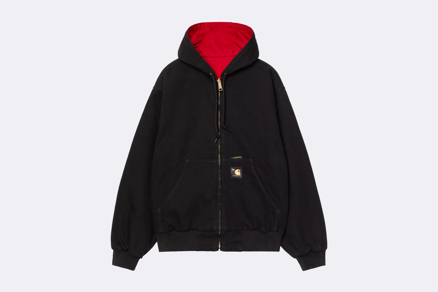 Chaqueta Carhartt WIP Active Jacket Canvas 50 Years Anniversary Negro y Rojo para Hombre