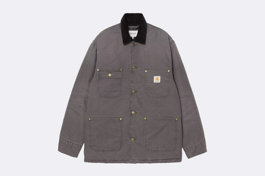 Chaqueta Carhartt WIP Chore Coat Graphite Black Stone Canvas para hombre