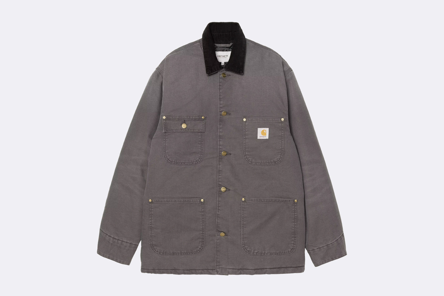 Chaqueta Carhartt WIP Chore Coat Graphite Black Stone Canvas para hombre